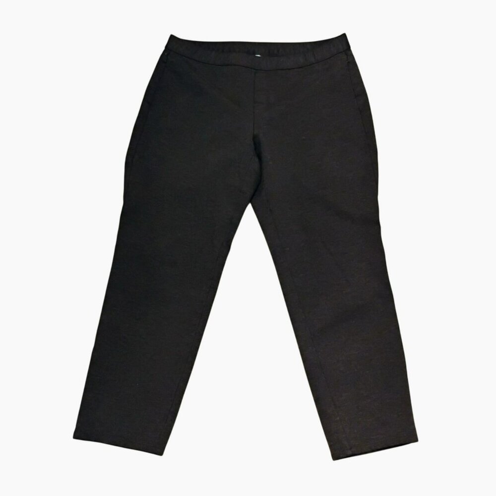J. Jill Slim Leg Ponte Pants M Petite Charcoal Gray Pull On Casual Office Travel